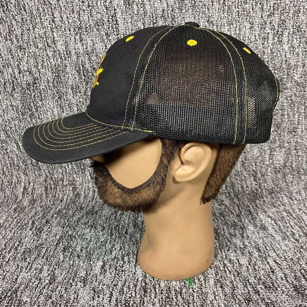 Nasty Beast Hard Tea Trucker Hat Mens OSFA Black Yellow Logo Mesh Snapback Cap - Picture 3 of 8